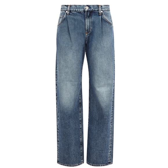 NWT Daily Blue by AG Mid Wash Jeans Style Love Pleated Straight Leg Sizes 27/31 - Picture 1 of 14